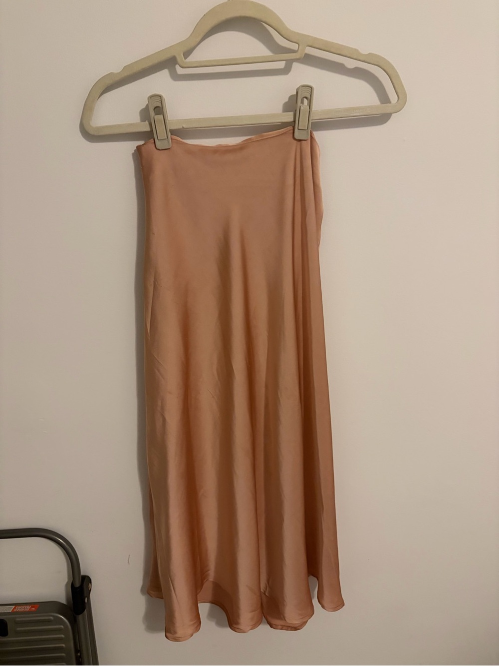Women's Satin Midi Skirt - Blush Pink